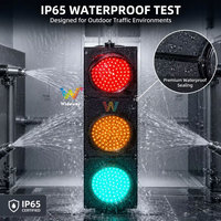 Semáforo LED de 200 mm y 3 Luces para Proyectos de Intersecciones Municipales, Rojo, Amarillo, Verde, IP65, Solución de Señalización de Tráfico Personalizable