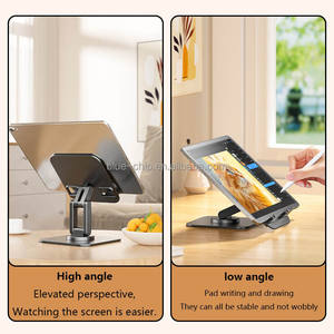 Universal nueva Base portátil 360 Metal teléfono móvil <span class=keywords><strong>plegable</strong></span> ajustable escritorio aluminio Guangdong soporte para teléfono móvil - Product Image 3