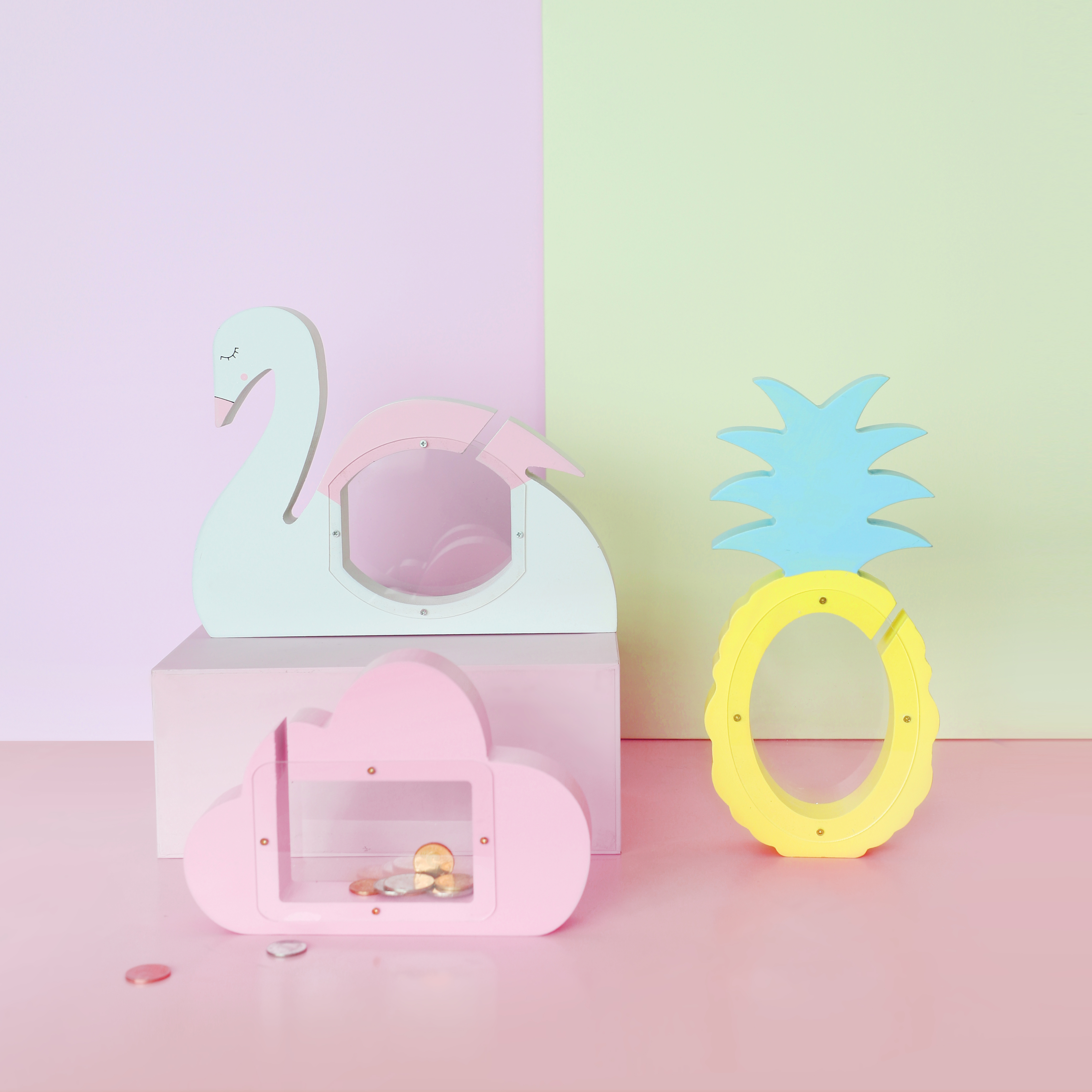 Деревянная Копилка INS, украшение, креативная прозрачная копилка, подарок, украшение для детской комнаты