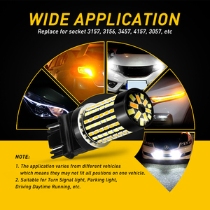 AUXITO LED <b>Bulb</b> 6000K <b>White</b>/4300K Amber Yellow Light DRL Turn Signal Lamp - Product Image 6