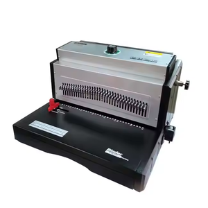 Máquina de encuadernación de alambre automática eléctrica, punzón de bobina doble, 34 agujeros cuadrados, cuchillo de dibujo de alta resistencia, <span class=keywords><strong>contrato</strong></span> de licitación, 120 hojas - Product Image 3