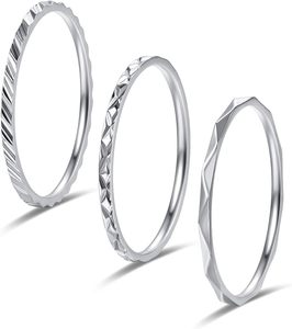 Anillo de Dedo Geométrico de Acero Inoxidable, Anillo de Boda Unisex, Joyería Minimalista para Regalo de Aniversario, CIRCULO - Product Image 1