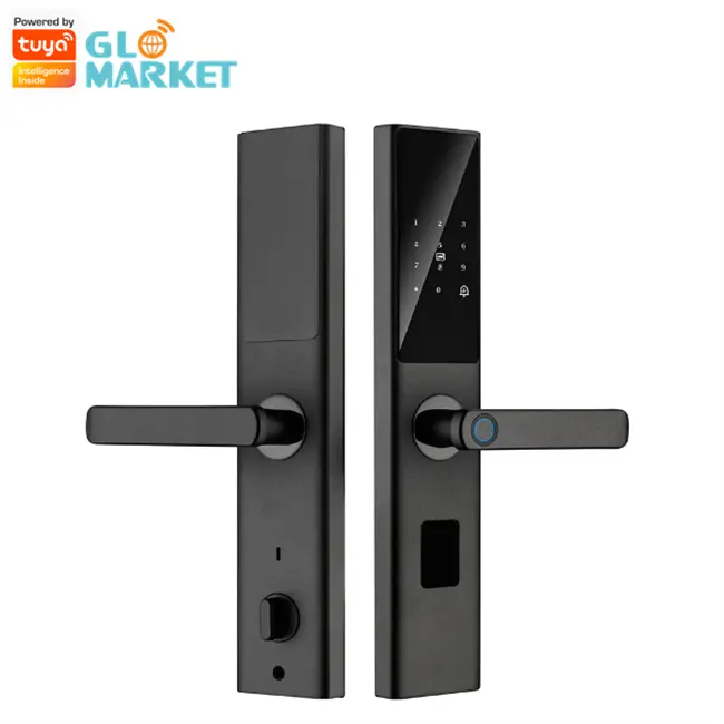 Glomarket Tuya Smart Wifi Digitaal Deurslot Code Rfid Ic Card Smartphone App Unlock Biometrische Vingerafdruk Smart Lock