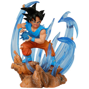 En gros 11.5cm <span class=keywords><strong>Dragon</strong></span> Balls <span class=keywords><strong>Z</strong></span> PVC Dessin Animé Jouet GK Son Goku Anime Figure Modèle Spirale Bataille Scène Ornement Action Mini Figure - Product Image 6