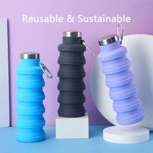 Mug pliable en silicone de qualité alimentaire avec option couvercle - Product Image 5