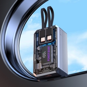 Nuevo Diseño Mini Banco de Energía de 10000 mAh con 2 Cables Integrados, Estación de Carga de Emergencia con Pantalla Digital Inteligente - Product Image 5