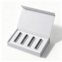 Boîte de rangement pour rouge à lèvres rigide, écologique, recyclable, avec couvercle magnétique, emballage de luxe, étui cosmétique vide, personnalisable