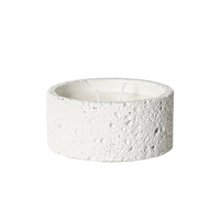 Vente en gros Récipient à bougie en ciment vide mat blanc gris noir rouge vert vases pot à bougie en béton pour la fabrication de bougies