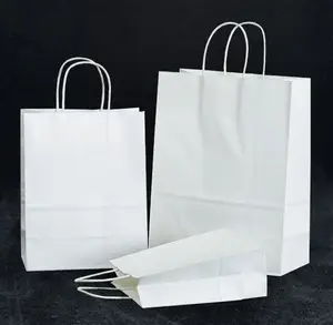 Sacchetti di carta Kraft di lusso con il tuo Logo carta artigianale personalizzata di alta qualità PDF sacchetto di imballaggio personalizzato Desgin accetta
