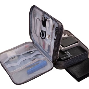 Organizador de Electrónicos Personalizado, Bolsa de Viaje Impermeable para Cables, Almacenamiento de Doble Capa para Teléfono, Cargador, Banco de Energía - Product Image 2