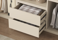 Meubles de chambre à coucher modernes Evereco Armoire de placard en bois avec poignées invisibles Armoire supérieure pour vêtements Armoires de rangement Placards