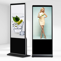 Kiosque tactile infrarouge sur pied de 50 pouces, lecteur publicitaire d'intérieur, écran LCD numérique HD, affichage numérique, CMS basé sur le cloud