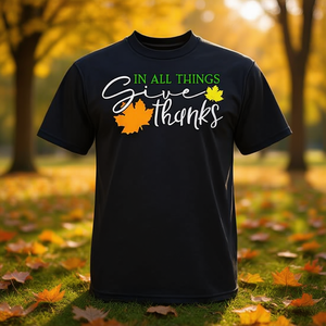 En todas las cosas, da gracias, camiseta linda de Acción de Gracias - Product Image 3