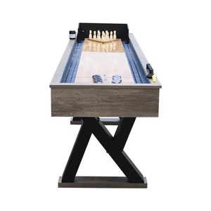 Mesa de entretenimiento 2 en 1 para bolos y shuffleboard con construcción duradera para juegos en interiores - Product Image 5