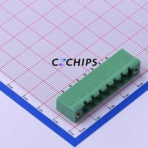 KF2EDGVM-5.0-7P Plug-in Terminal Block Through hole,P=5mm Connector Board-to-Board / Socket - Closed Screw Fixing 1x7P 5mm - Product Image 1