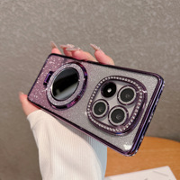 Funda de Teléfono con Soporte de Espejo Brillante para Redmi, Todos los Modelos Note 15 14 13 Pro Plus A7 Pro, Funda Antigolpes Mi 14