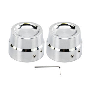 Tapa de Eje Delantero y Trasero para Motocicleta, Cromada, para <span class=keywords><strong>Harley</strong></span> Sportster XL Dyna Fat Bob CVO Touring Street Road Softail - Product Image 1