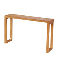Table d'entrée rustique en bois naturel, console design minimaliste moderne, buffet étroit pour couloir, personnalisable pour hôtel et salon