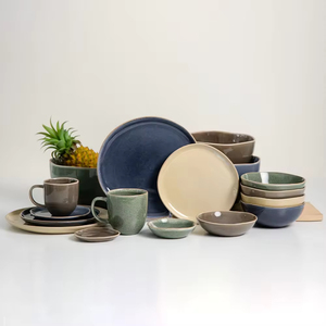 Set di stoviglie in ceramica da 10 pollici 8 pollici ad alte prestazioni EKA Set di piatti e piatti all'ingrosso in gres europeo Set piatti e piatti - Product Image 2