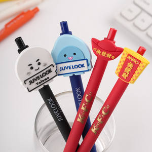 شعار مخصص الترويجية لينة PVC قلم حبر جاف مجموعة لطيف الكرتون الجملة الأقلام المواد البلاستيكية تخصيص قلم - Product Image 2