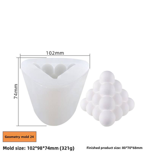 Горячая распродажа: Экологичная белая силиконовая форма для свечей в форме столбика, прочная, легко извлекается из формы, инструменты для выпечки на день рождения, для творчества своими руками - Product Image 6