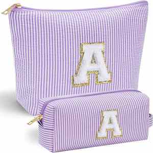<b>Pink</b> Polyester Makeup Bag Portable Custom Eco-Friendly Travel Cute Cosmetic Pouch Festival <b>Gifts</b> for Women & Teen Girls - Product Image 3