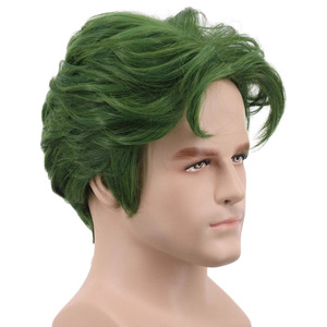 <span class=keywords><strong>Peluca</strong></span> de Halloween para Hombre, <span class=keywords><strong>Verde</strong></span>, Corta, Estilo <span class=keywords><strong>Payaso</strong></span> de Dibujos Animados, Hecha a Máquina con Fibra Resistente a Altas Temperaturas, para Actuaciones en Escenario - Product Image 3