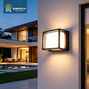 Lampes murales LED modernes en forme de cube carré pour extérieur et jardin avec corps en aluminium - Product Image 5