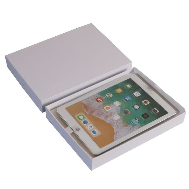 Android Tablet Packaging Box Recycled Paper Cardboard for Travel Shipping with Matt Lamination and Embossing Sponge Liner Type