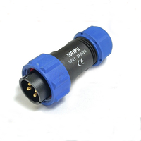 Connecteur Adaptateur Circulaire Aviation SP Série 2-9 Broches en Aluminium et Cuivre, Étanche IP68, Mâle/Femelle, 12V, 500 Cycles, WEIPU