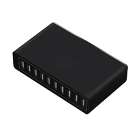 Accessoires pour téléphones mobiles, chargeur de bureau USB 10 ports, bloc de charge 5V/12A 60W, chargeur universel multifonctionnel 10 en 1