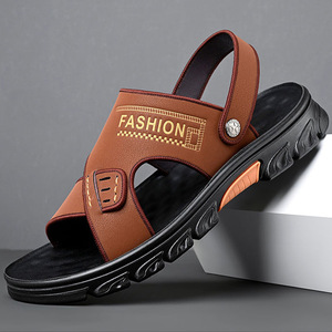 Sandalias de verano para hombre, suela suave, antideslizantes, zapatos de playa, sandalias informales para exteriores, marrón, negro, nuevo estilo 2024, fáciles de poner y llevar - Product Image 1
