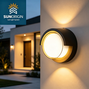 Lámpara de pared de aluminio para exteriores, LED blanco cálido, 3500K /6000K RGBW, iluminación de jardín impermeable, montaje en pared, 110-240V - Product Image 5