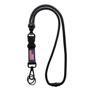 Lanière de haute qualité en métal noir robuste et réglable avec crochet, pour bureau, médecin, <span class=keywords><strong>infirmière</strong></span>, étudiant, femme, avec <span class=keywords><strong>porte</strong></span>-clés en métal, lanière d'identification - Product Image 4