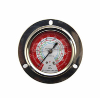 Senyawa Gauge Jenis Casing B Tipe Round Rim, Gliserin Diisi Pendingin Alat Ukur Tekanan Air