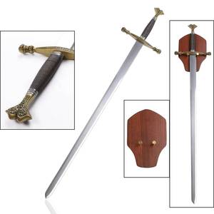 ดาบ MS Espada ของอัศวินยุคกลาง คาร์ลอสที่ 5 พร้อมแผ่นป้ายโชว์ - Product Image 1