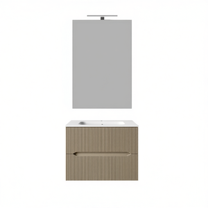 Armario de Baño Colgante de Pared Stick Line de 60 cm, Verde Bosque, con Espejo - Product Image 3