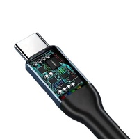 Câble de données rétractable de type C de haute qualité 100W, charge rapide 5A, nylon tressé, conducteur en cuivre pur, téléphone portable