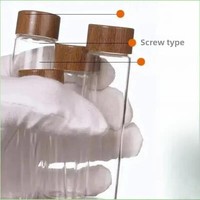 Bocaux à épices ronds personnalisés de 10 ml, 20 ml, 30 ml avec couvercles en bambou, récipients pour le stockage des aliments dans la cuisine, conteneur à café
