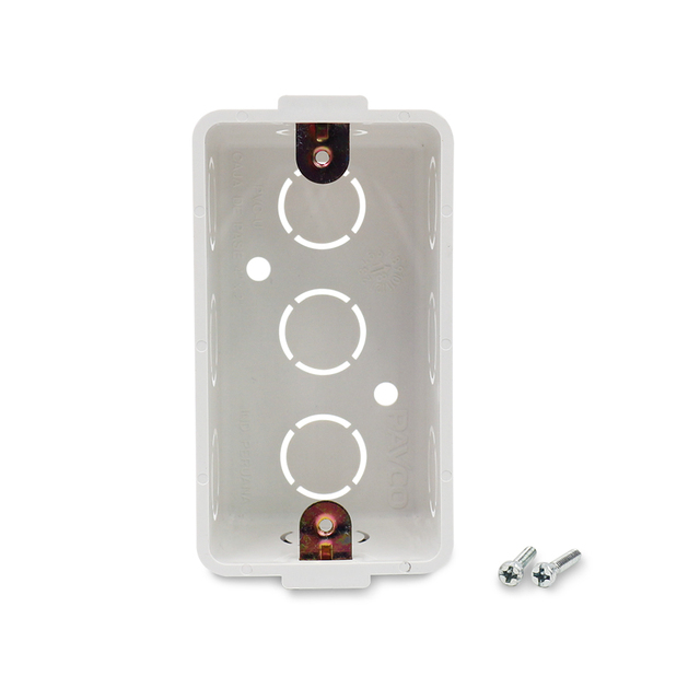 118 Type Switch Socket One Gang Bottom Box ABS Junction Box Surface Mounting 1 Way White Color Switch Socket Box