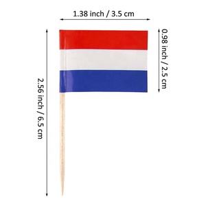 Hà Lan tăm cờ Hà Lan mini nhỏ cupcake Topper cờ gỗ Picks - Product Image 3