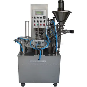 Cápsula de café acolchoada, máquina de enchimento e vedação tipo rotatória