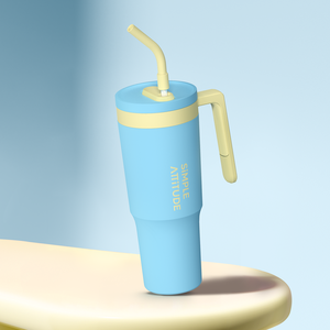 Botella de agua térmica de acero inoxidable de doble pared Hong Ling al por mayor tazas de viaje vaso de 40OZ con cerámica y Asa - Product Image 2