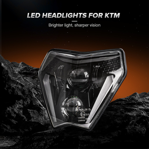 Phares LED E-mark pour moto tout-terrain <span class=keywords><strong>KTM</strong></span> <span class=keywords><strong>2024</strong></span>+ avec DRL pour <span class=keywords><strong>KTM</strong></span> 350 500 EXC-F 150 250 300 XC-W 450 XCF-W - Product Image 4