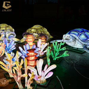 LFS-73 décoration de Noël en plein air: lanternes en soie colorées sur le thème <span class=keywords><strong>tortue</strong></span> et corail - Product Image 4