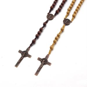 Rosario Católico, Collar con Cuentas de Madera, Cruz de Jesús, Crucifijo, Decenario, Cuentas del Padre Nuestro, Rosarios Personalizados - Product Image 5