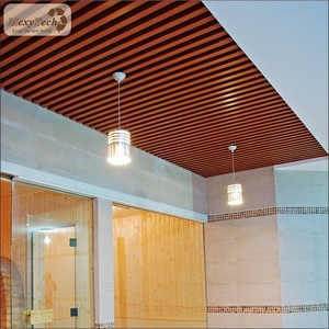 Les carreaux de plafond décoratifs de véranda en PVC imbriqués ignifugent les plafonds perforés pour la grille d'installation facile d'appartement de centre commercial d'hôtel - Product Image 3