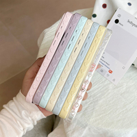 Coque pour iPhone 17 Macaron avec Cœur 3D sur le Côté, Souple, Résistante aux Chocs, Grande Fenêtre Transparente