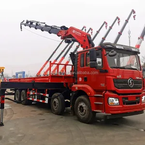Vendita calda buon prezzo Shacman 8x4 per carichi pesanti camion montato gru camion 20Ton 25Ton 30Ton vendita in Russia