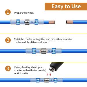 Kit de connecteurs de fils à souder, 110 pièces, assortiment de bornes étanches thermorétractables pour la réparation des câblages électriques - Product Image 2